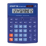 Настольный калькулятор STAFF STF-888-12-BU синий (200х150 мм) 12 разрядов, двойное питание Настольный калькулятор STAFF STF-888-12-BU синий (200х150 мм) 12 разрядов, двойное питание