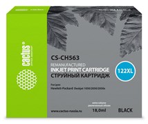 Струйный картридж Cactus CS-CH563 (HP 122XL) черный увеличенной емкости для HP DeskJet 1000 J110, 1050 J410, 1051 J410, 1055 J410, 1510 All-in-One, 2000 J210, 2050 J510, 2054A J510, 3000 J310, 3050 J610, 3052A J611, 3054 J610 (18 мл)