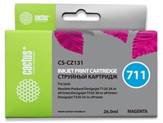 Струйный картридж Cactus CS-CZ131 (HP 711) пурпурный увеличенной емкости для HP DesignJet T120, T520 A0, T520 A1 (26 мл)