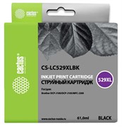 Струйный картридж Cactus CS-LC529XLBK (LC529XL-BK) черный увеличенной емкости для принтеров Brother DCP J100, DCP J105, MFC J200 (61 мл)