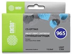 Струйный картридж Cactus CS-EPT965 (T0965) светло-голубой для принтеров Epson Stylus Photo R2880 (13 мл)