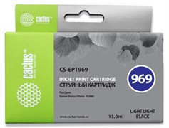 Струйный картридж Cactus CS-EPT969 (T0969) светло-серый для принтеров Epson Stylus Photo R2880 (13 мл)