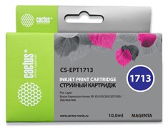 Струйный картридж Cactus CS-EPT1713 (17XL) пурпурный для принтеров Epson Expression Home XP-33, XP-103, XP-203, XP-207, XP-303, XP-306, XP-313, XP-323, XP-403, XP-406, XP-413, XP-423 (10 мл)