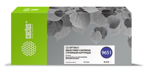 Струйный картридж Cactus CS-EPT9651 (T9651) черный для Epson WorkForce Pro WF-M5299dw, M5799dwf (187 мл)