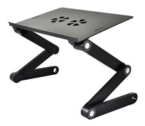 Стол для ноутбука Cactus CS-LS-T8-C серебристый с кулером (27x42см)