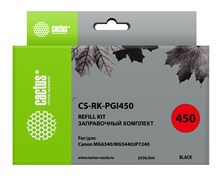 Заправочный набор Cactus CS-RK-PGI450 черный для Canon MG6340, MG5440, iP7240 (2*30ml)