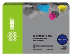 Чернила Cactus CS-EPT00S14-44A черный/голубой/пурпурный/желтый набор для Epson L1110 Ecotank, L3100, L3101, L3110, L3150, L3151 (4x70 мл)