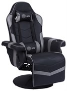 Кресло игровое Cactus CS-CHR-GS200BLG цвет: черно-серый, обивка: эко.кожа, блин металл черный подст.для ног