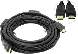 Кабель соединительный аудио-видео PREMIER HDMI (m) - HDMI (m) , ver 1.4, 15м, GOLD, ф/фильтр, черный