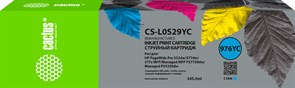 Струйный картридж Cactus CS-L0S29YC (HP 976YC) голубой для HP PageWide P55250dw, P57750dw (245 мл)
