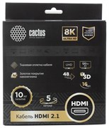 Кабель аудио-видео Cactus CS-HDMI.2.1-5 HDMI (m)/HDMI (m) 5м. позолоченные контакты, черный
