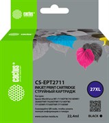 Струйный картридж Cactus CS-EPT2711 (27XL) черный для Epson WorkForce WF-3620, 3640, 7110, 7210