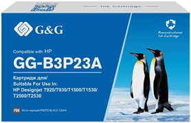 Струйный картридж G&amp;G GG-B3P23A (№727) фото черный для HP DJ T920, T1500 (130 мл)