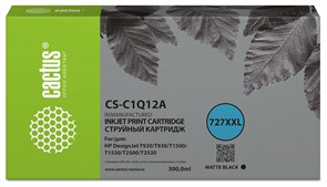 Струйный картридж Cactus CS-C1Q12A (HP 727) черный для HP Designjet T920, T930, T1500, T1530 (300 мл)