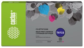 Струйный картридж Cactus CS-EPT973300 (T9733) пурпурный для Epson WorkForce WF-C869RD3TWFC, WF-C869RDTWF (330 мл)