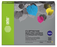 Струйный картридж Cactus CS-EPT907440 (T9074) желтый для Epson WorkForce WF-6090DW, WF-6590DWF Pro (120 мл)