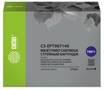 Струйный картридж Cactus CS-EPT907140 (T9071) черный для Epson WorkForce WF-6090DW, WF-6590DWF Pro (270 мл)