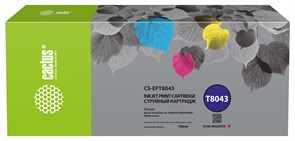 Струйный картридж Cactus CS-EPT8043 (T8043) пурп.пигм. для Epson SureColor SC-P6000, 7000, 8000, 9000 (700 мл)