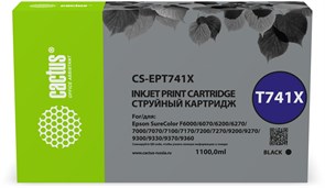 Картридж струйный Cactus CS-EPT741X T741X черный для Epson SureColor SC-F6200/7200/9200
