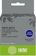 Картридж ленточный Cactus CS-D1-53713 (53713) черный/белый для Dymo Rhino Pro 6000, LM 500TS