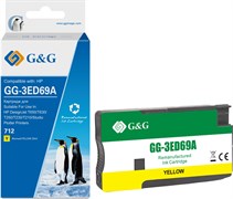 Струйный картридж G&G GG-3ED69A (HP 712) желтый для HP DesignJet T650, T630, T250, T230, T210, Studio Plotter Printers (29 мл)