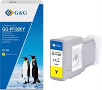 Струйный картридж G&G GG-PFI320Y PFI-320Y желтый для Canon imagePrograf TM-200, 200MFP, 205, 300, 300MFP, 305 (300 мл)