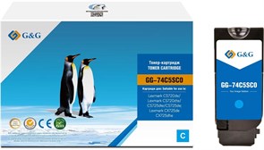 Лазерный картридж G&G GG-74C5SC0 (74C5SC0) голубой для Lexmark CS720de, CS720dte, CS725dte, CS725de, CX725de, CX725dhe (7'000 стр.)