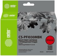 Струйный картридж Cactus CS-PFI030MBK (PFI-030MBK) черный матовый для Canon imagePROGRAF TA-20, 30 (55 мл)