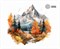 Коврик для мыши Cactus Autumn mountains 220x180x2мм (CS-MP-P10XS) - фото 24556